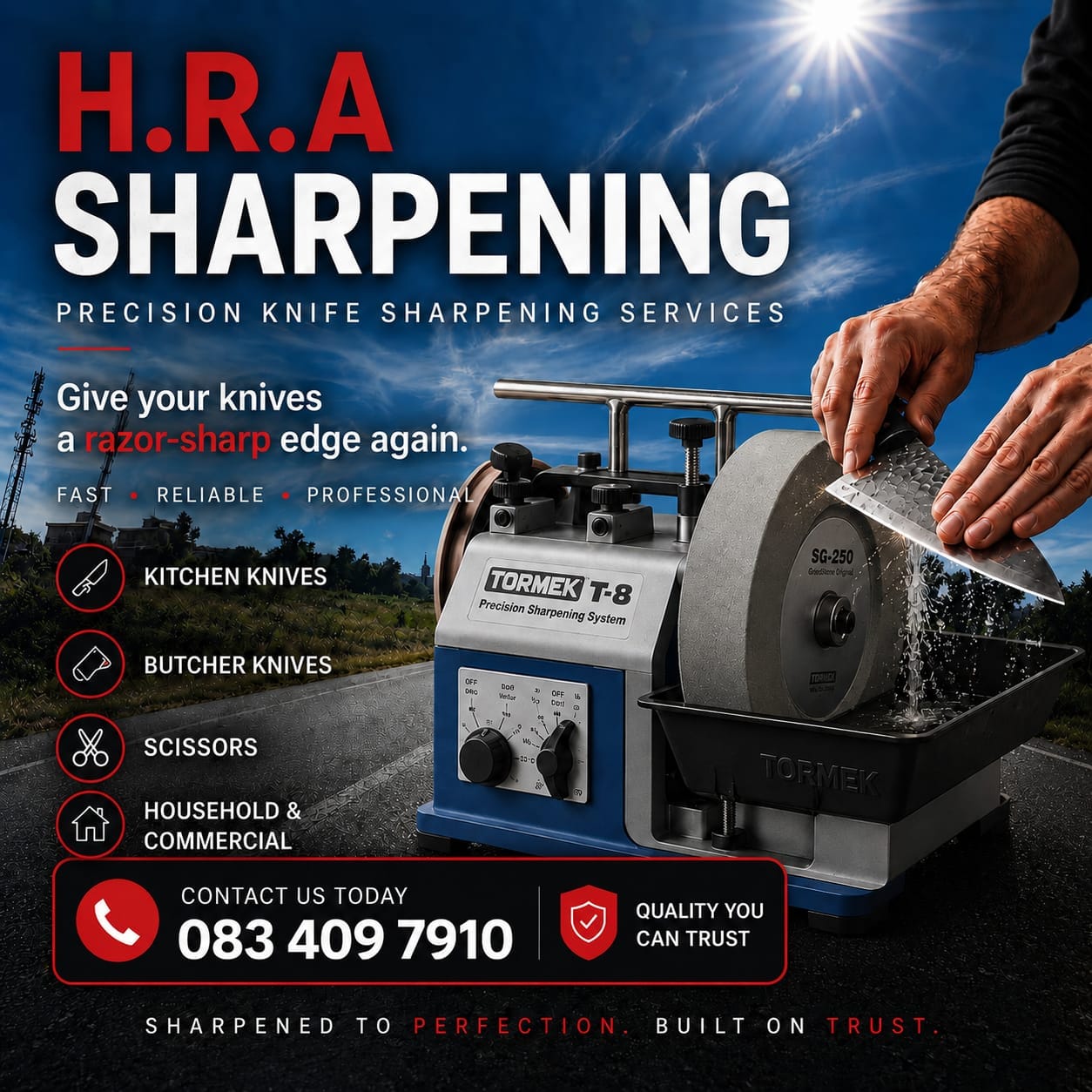 Knife sharpening equipment